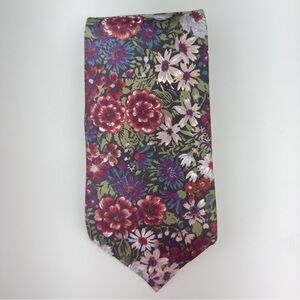 A.S. Cooper Bermuda Silk Floral Print Tie